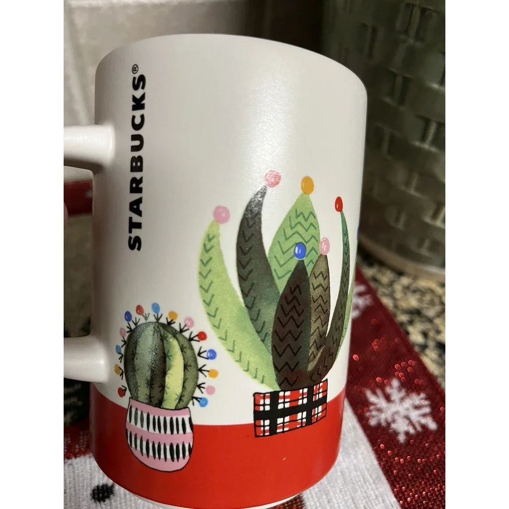 Starbucks Mug Starbucks Christmas Cactus Mug Holiday Cactus Mug